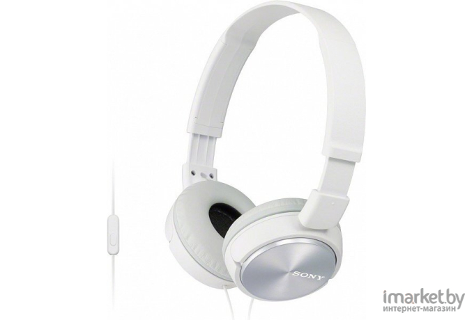 Наушники с микрофоном Sony MDR-ZX310AP (белый)