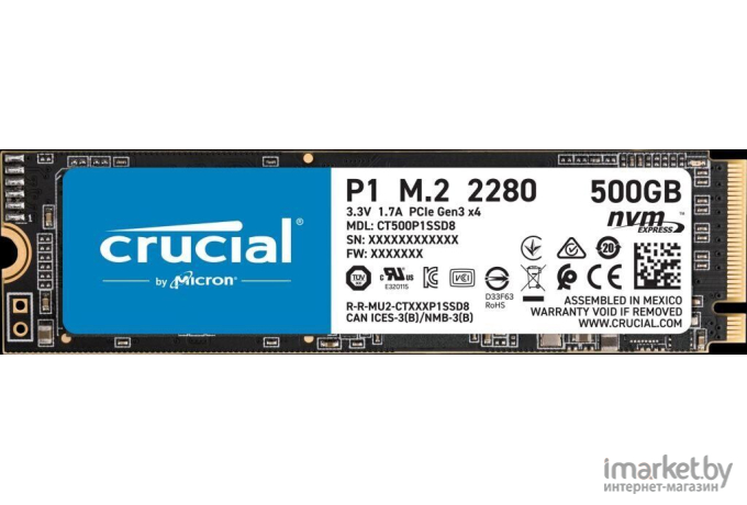 SSD Crucial P1 500GB CT500P1SSD8