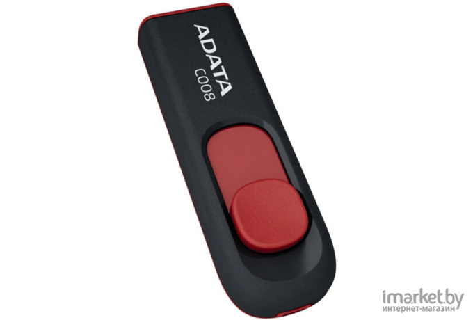 USB Flash A-Data C008 Black+Red 16 Гб (AC008-16G-RKD)