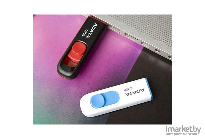 USB Flash A-Data C008 Black+Red 32 Гб (AC008-32G-RKD)