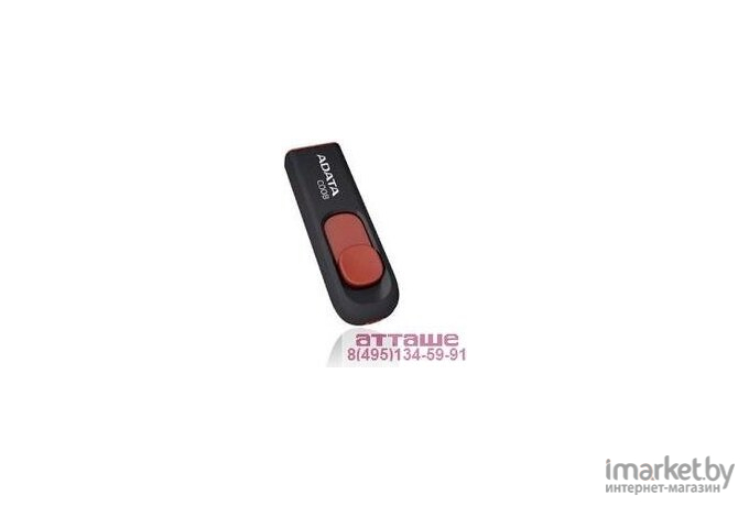 USB Flash A-Data C008 Black+Red 8 Гб (AC008-8G-RKD)