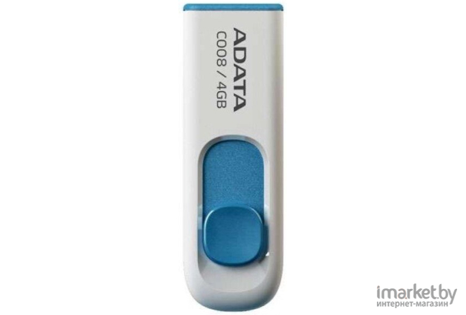 USB Flash A-Data C008 White+Blue 16 Гб (AC008-16G-RWE)