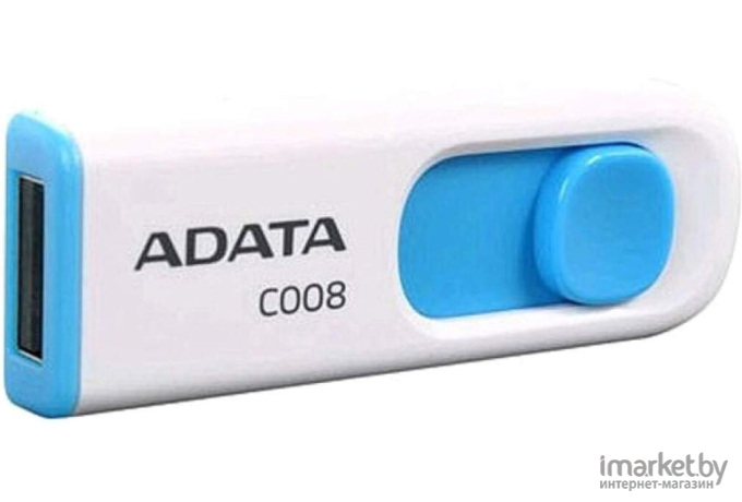 USB Flash A-Data C008 White+Blue 16 Гб (AC008-16G-RWE)