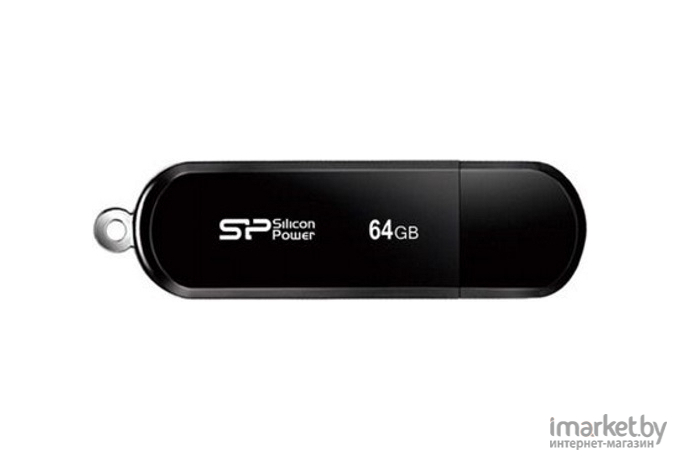 USB Flash Silicon-Power LuxMini 322 Black 64GB (SP064GBUF2322V1K)