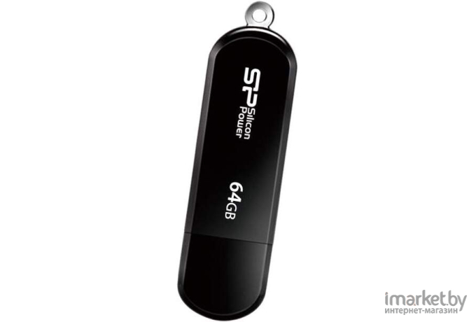 USB Flash Silicon-Power LuxMini 322 Black 64GB (SP064GBUF2322V1K)