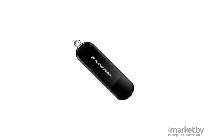 USB Flash Silicon-Power LuxMini 322 Black 64GB (SP064GBUF2322V1K)