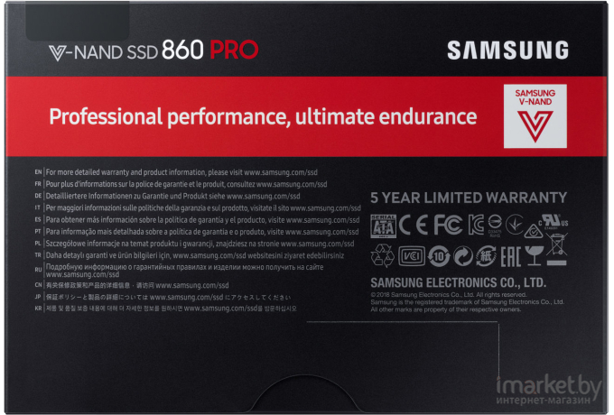 SSD диск Samsung 860 PRO 1TB (MZ-76P1T0BW)