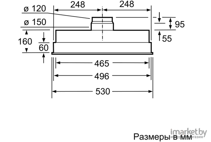 Кухонная вытяжка Bosch DHL555BL