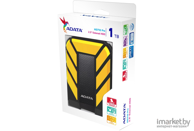 Внешний жесткий диск A-Data HD710P 1TB (желтый)