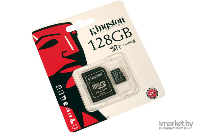 Карта памяти Kingston Canvas Select SDCS/128GB microSDXC 128GB (с адаптером)
