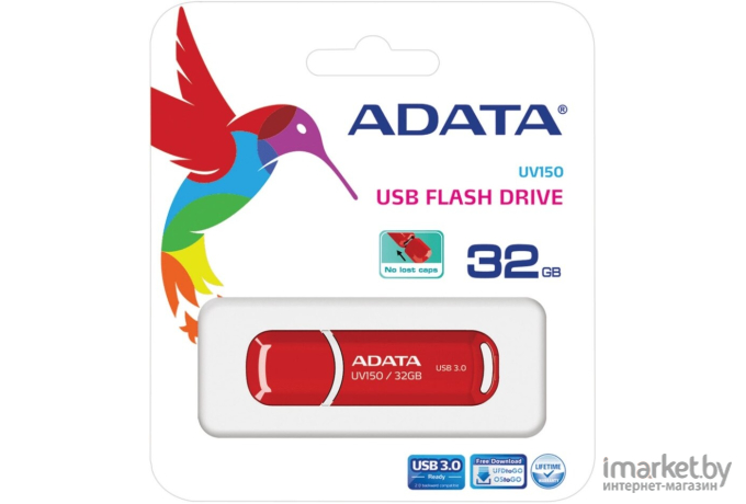 USB Flash A-Data DashDrive UV150 Red 32GB (AUV150-32G-RRD)