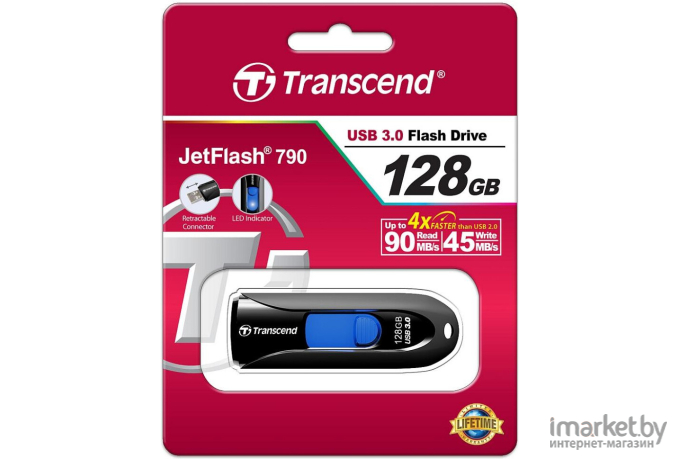 USB Flash Transcend JetFlash 790 128GB (TS128GJF790K)