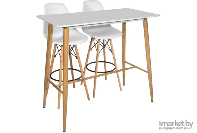 Стул барный Stool Group Eames DSW белый [8056H WHITE SEAT DUAL]