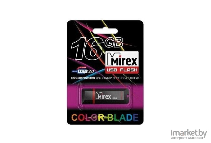 USB Flash Mirex KNIGHT BLACK 16GB (13600-FMUKNT16)