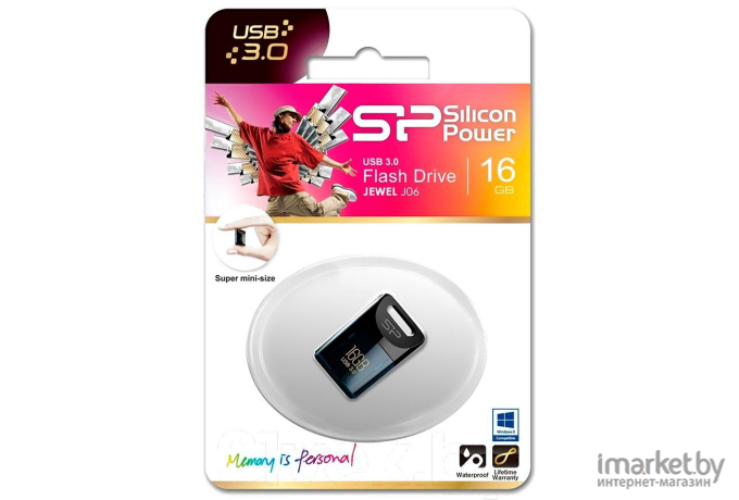 USB Flash Silicon-Power Jewel J06 Dark Blue 16GB (SP016GBUF3J06V1D)