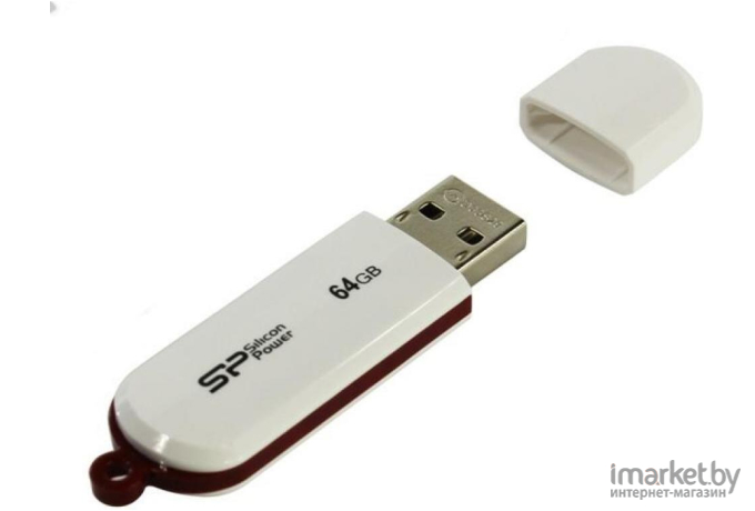 USB Flash Silicon-Power LuxMini 320 White 64GB (SP064GBUF2320V1W)