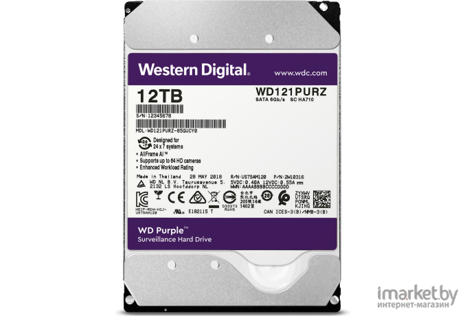 Жесткий диск WD Purple 10TB WD101PURZ