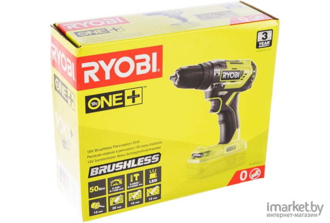 Дрель-шуруповерт Ryobi R18PD5-0 5133003595 (без АКБ)