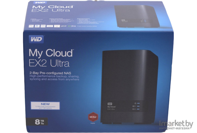 Сетевой накопитель WD My Cloud EX2 Ultra 8TB [WDBSHB0080JCH-EEUE]
