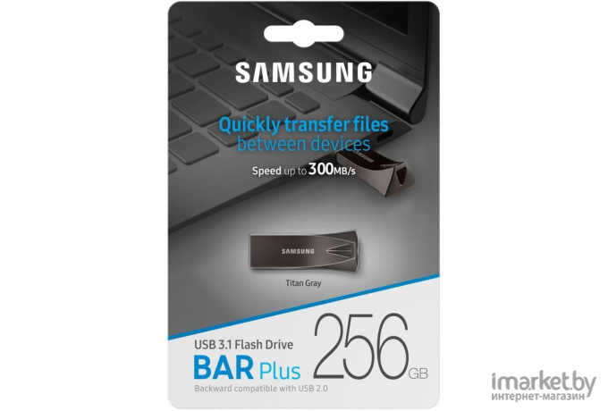 USB Flash Samsung BAR Plus 256GB (титан)