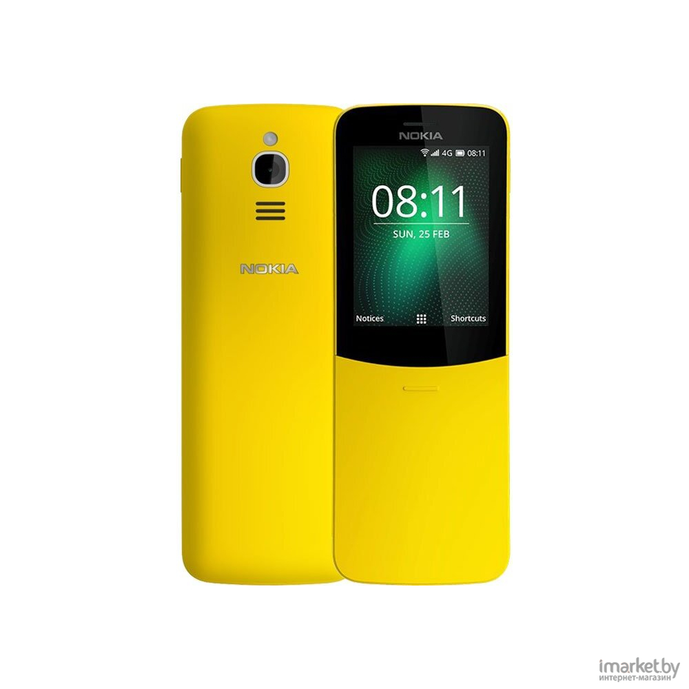 Мобильный телефон Nokia 8110 4G Dual SIM (желтый) в каталоге | Цена |  Доставка по РБ