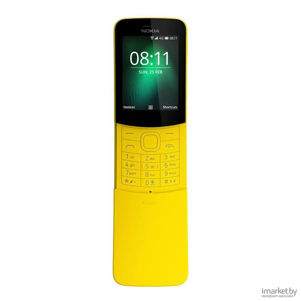 Мобильный телефон Nokia 8110 4G Dual SIM (желтый) в каталоге | Цена |  Доставка по РБ