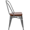 Стул Stool Group Tolix Soft серебристый [LF818C GREY 7083+PU7002]