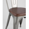 Стул Stool Group Tolix Soft серебристый [LF818C GREY 7083+PU7002]