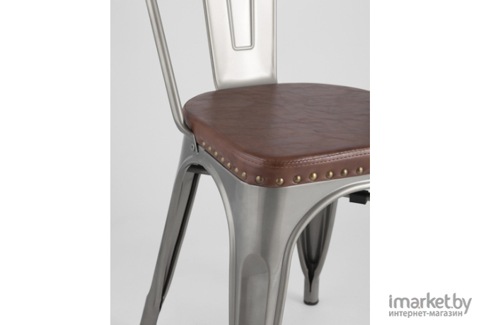 Стул Stool Group Tolix Soft серебристый [LF818C GREY 7083+PU7002]