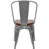 Стул Stool Group Tolix Soft серебристый [LF818C GREY 7083+PU7002]