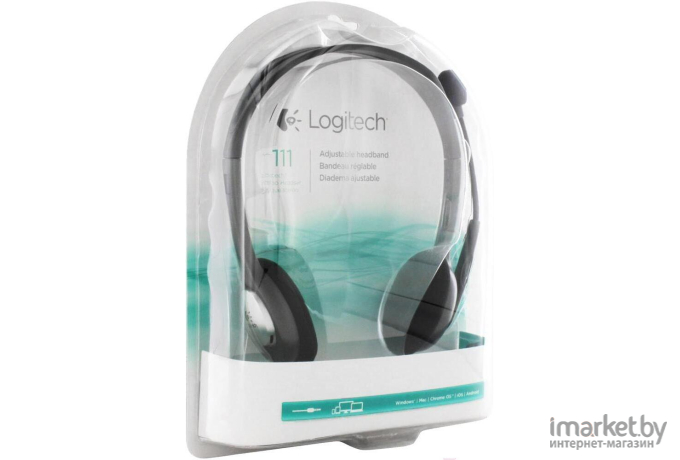 Наушники-гарнитура Logitech Stereo Headset H111 (981-000593)