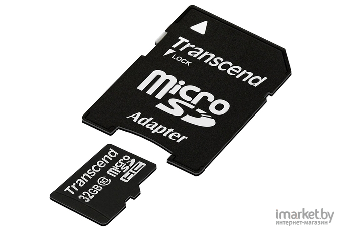 Карта памяти Transcend microSDHC Class 10 32 Gb + SD адаптер (TS32GUSDHC10)