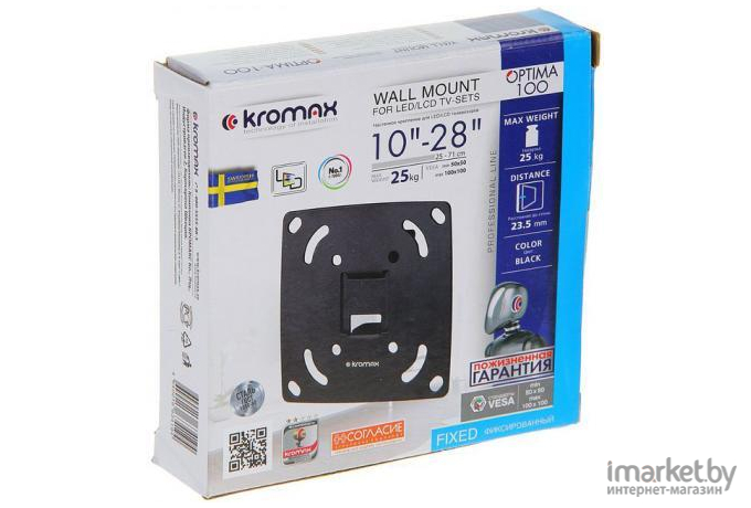 Кронштейн для телевизора Kromax Optima-100 (черный)