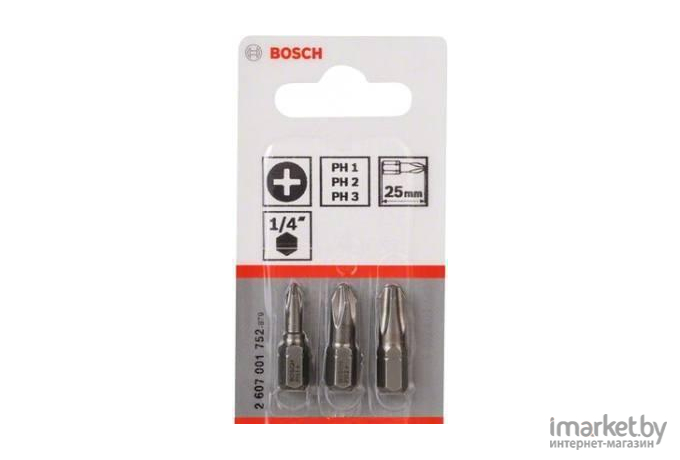 Набор бит Bosch 2607001689 (3 предмета)