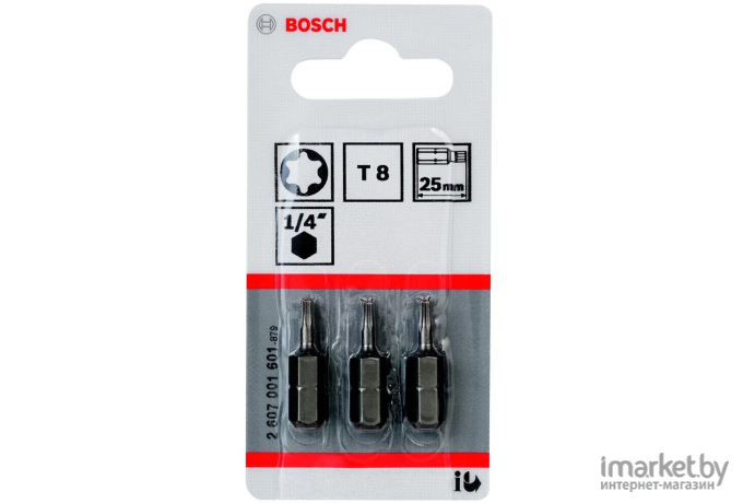 Набор бит Bosch 25мм TORX T8 XH 2607001601