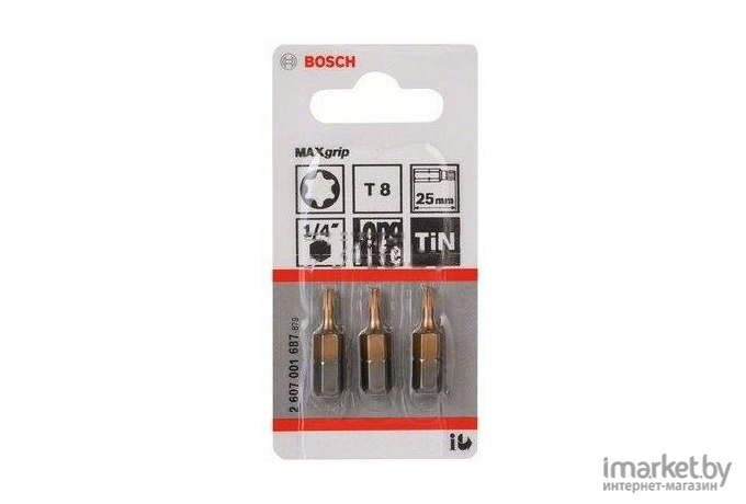 Набор бит Bosch 25мм TORX T8 XH 2607001601