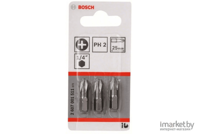 Оснастка для электроинструмента Bosch PH2 25 мм 3 штуки (2607001511)