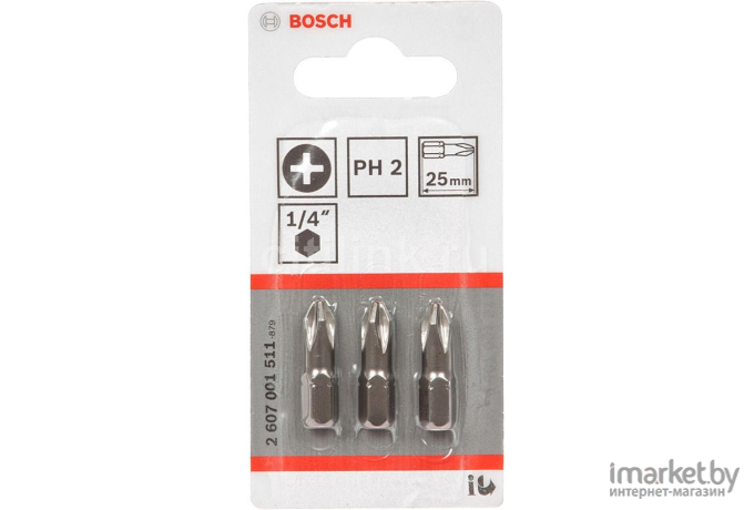 Оснастка для электроинструмента Bosch PH2 25 мм 3 штуки (2607001511)