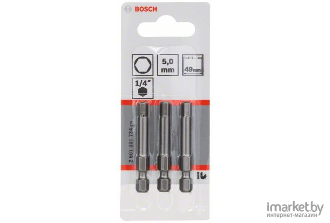 Набор бит Bosch HEX 5Х49 XH 2607001734