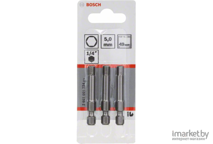 Набор бит Bosch HEX 5Х49 XH 2607001734