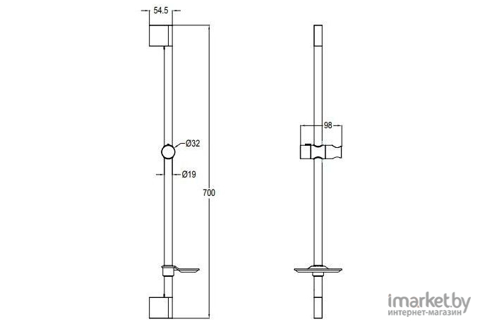 Душевая штанга Bravat D141C