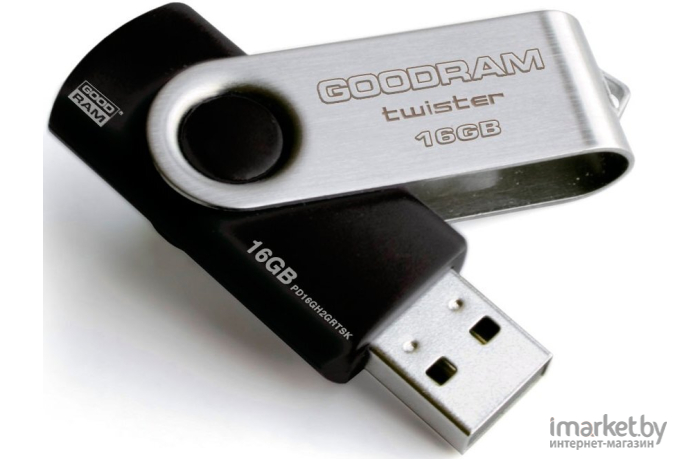 USB Flash GOODRAM UTS2 16GB OTG (черный) [UTS2-0160K0R11]