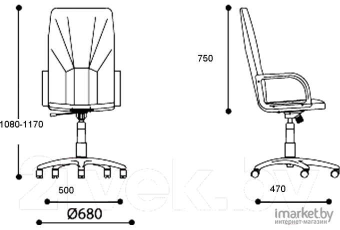 Офисное кресло Nowy Styl Manager steel chrome SP-A черный