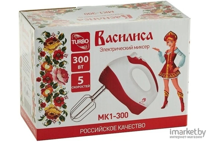 Миксер Василиса МК1-300 белый/синий