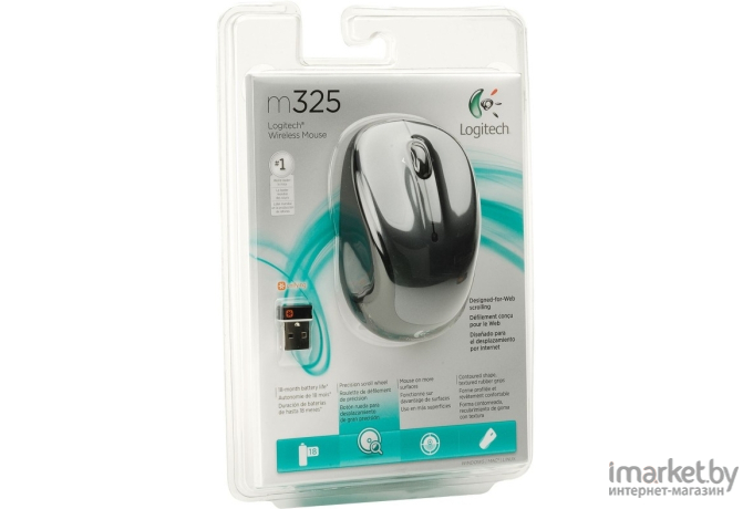 Мышь Logitech M325 Wireless Mouse (темно-серый ) [910-002142]