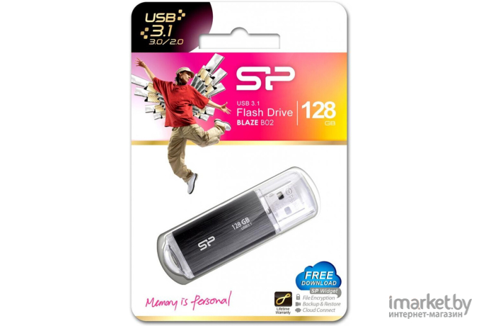 USB Flash Silicon-Power Blaze B02 128GB [SP128GBUF3B02V1K]