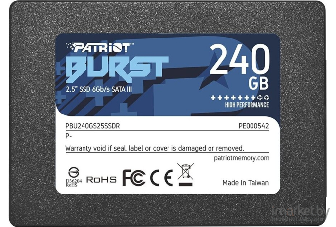 SSD диск Patriot Burst 240GB (PBU240GS25SSDR)