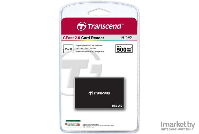 КартРидер Transcend USB3.0, Black [TS-RDF2]