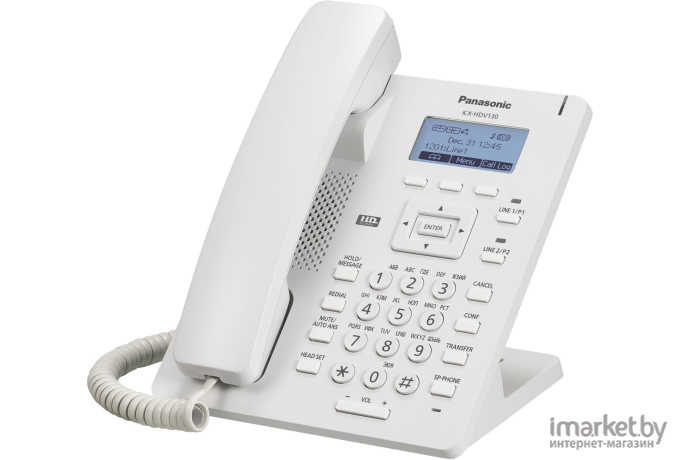 Проводной телефон Panasonic KX-HDV130RU (белый)