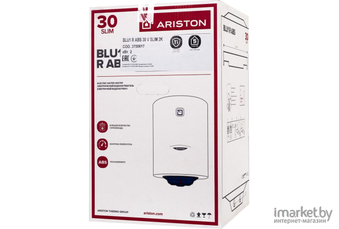 Накопительный водонагреватель Ariston BLU1 R ABS 30 V Slim